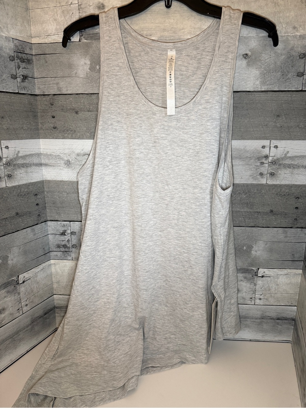 lululemon athletica Light Gray Scoop Neck Tank Top
